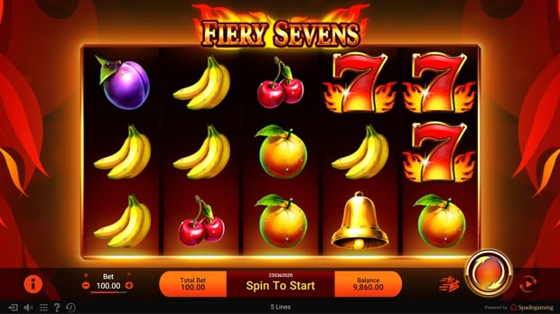 Fiery Sevens - by Spadegaming